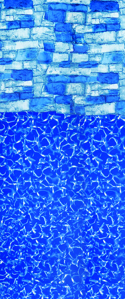 Blue Mosaic Tile pool liner pattern